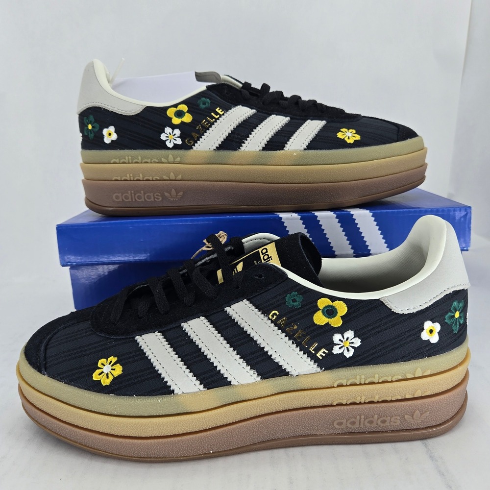 Adidas x Liberty London Gazelle Bold W Floral Black Gum IH1922 Womens Size 7 - Picture 3 of 14